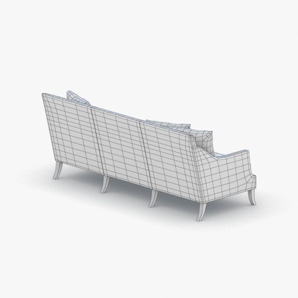 0153 - Sofa Low-poly 3D model_4