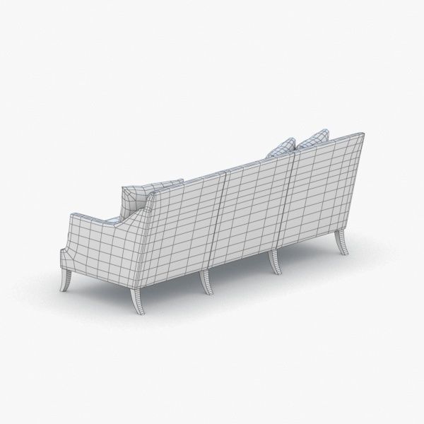0153 - Sofa Low-poly 3D model_3