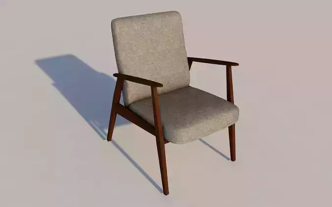 Low Poly UV Mapped Arm Chair