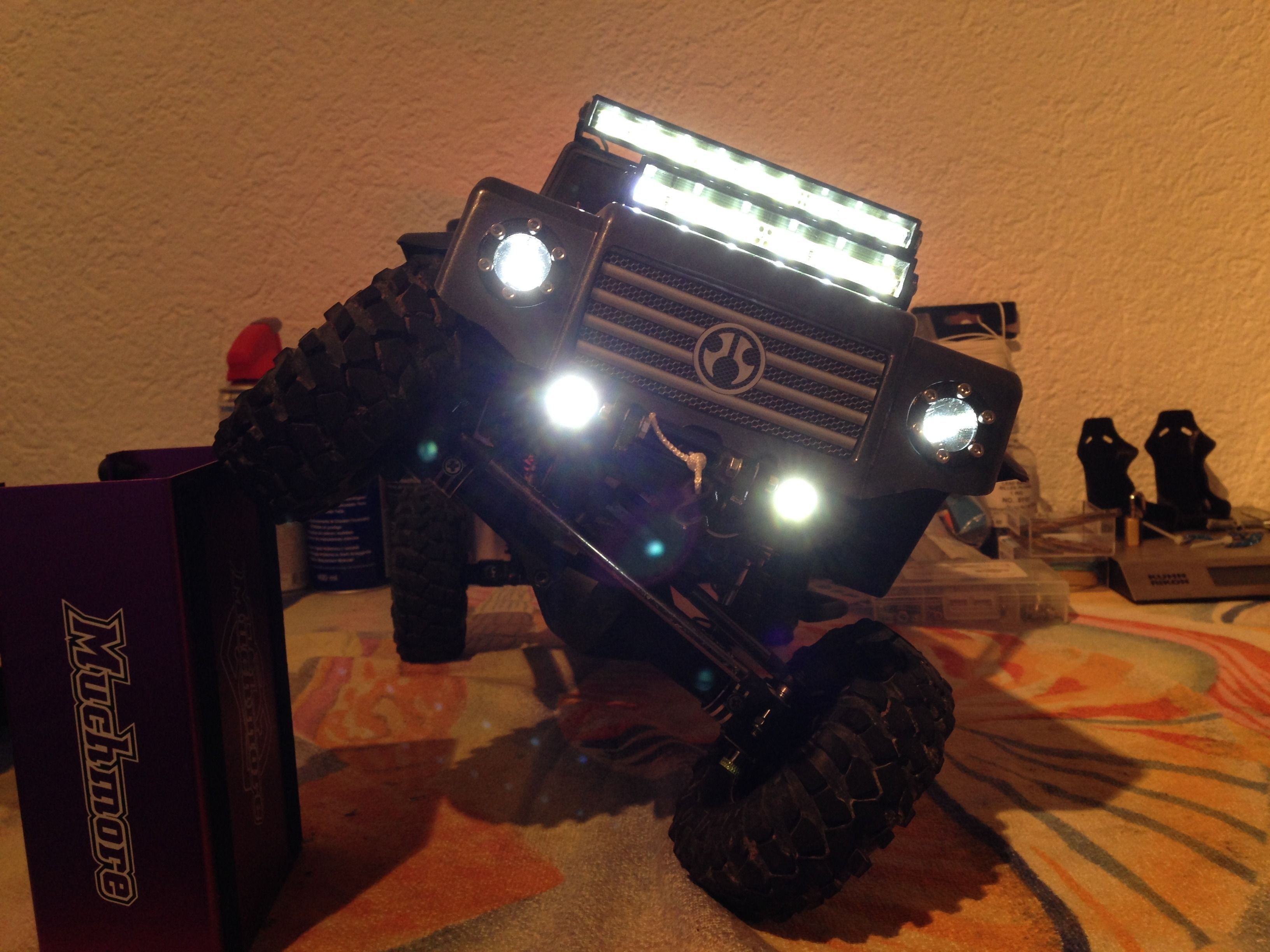 Axial SCX10 Scale Front Light Buckets 3D print model_2