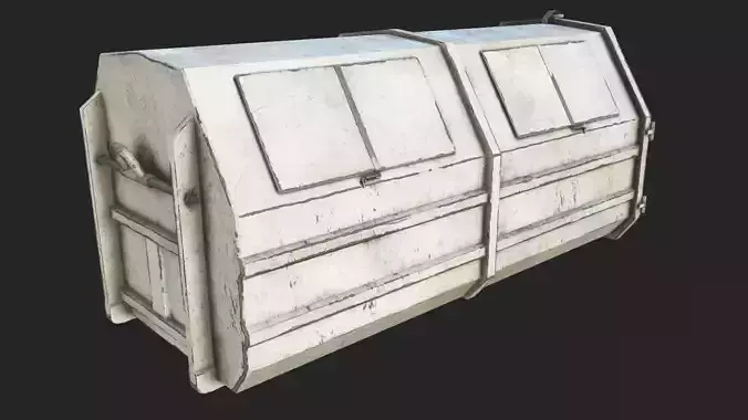 Trash Container PBR Low-poly 3D model