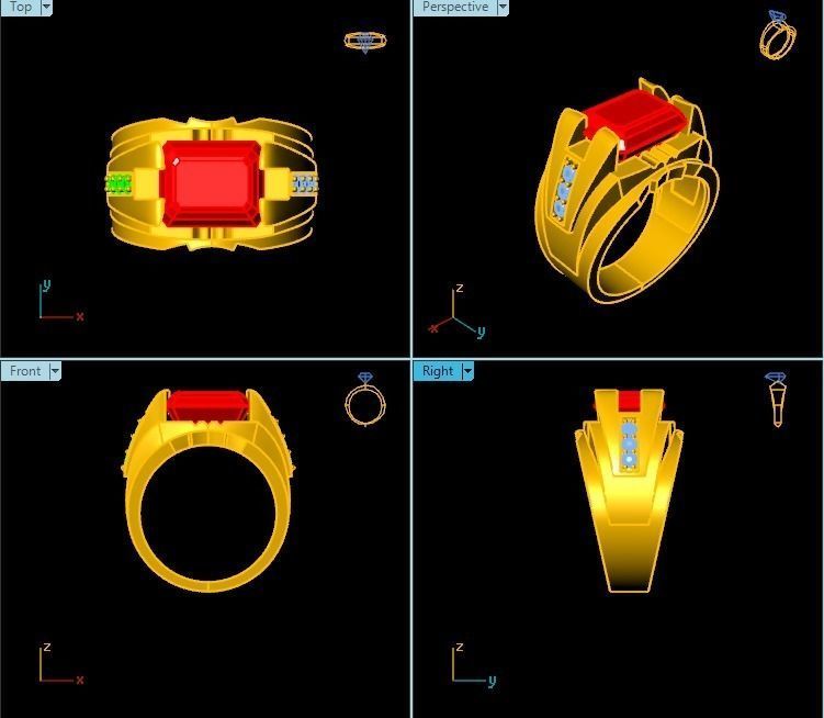 Ring T00378 3D print model_2