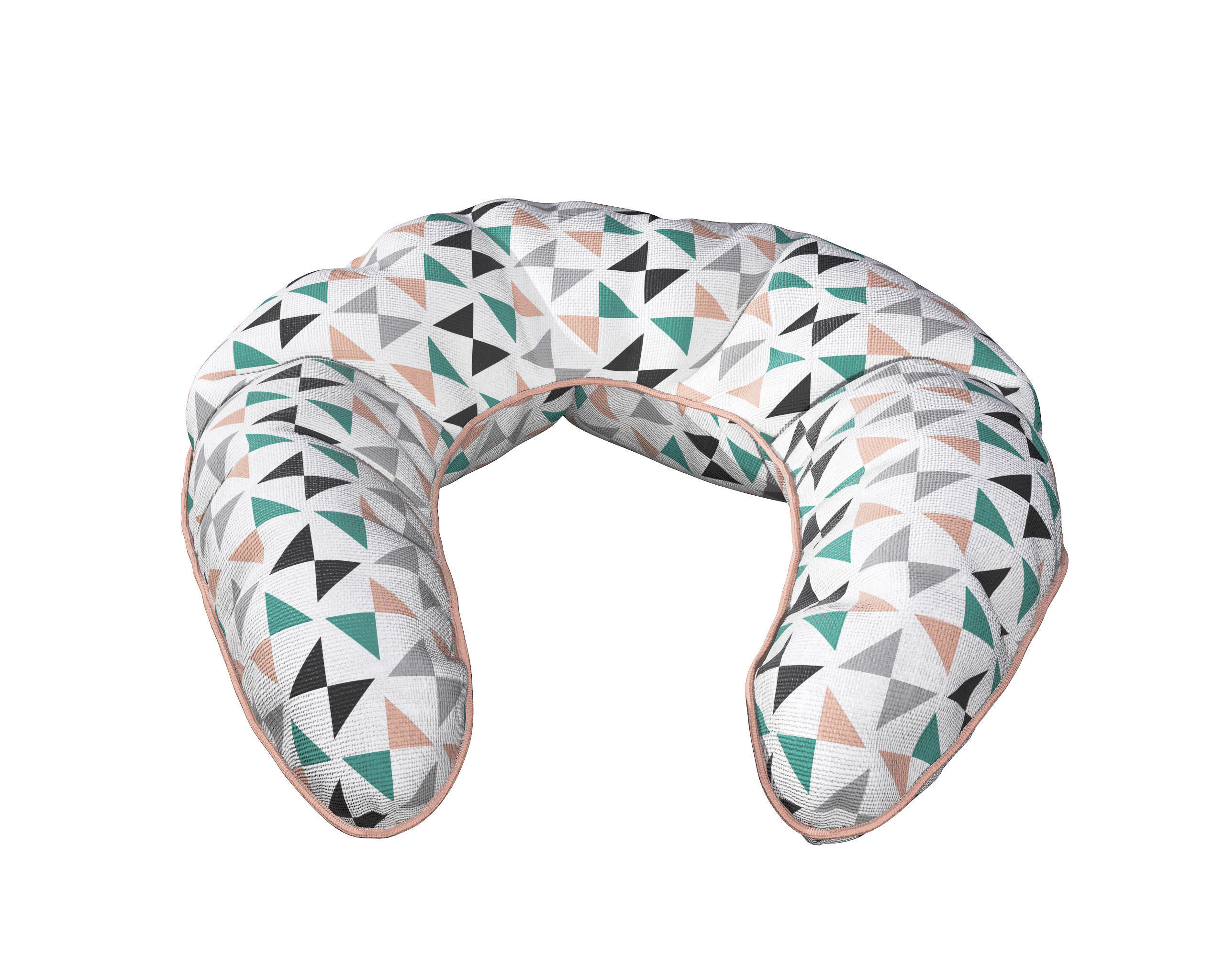 Pillow Set with flowers 3D model_13