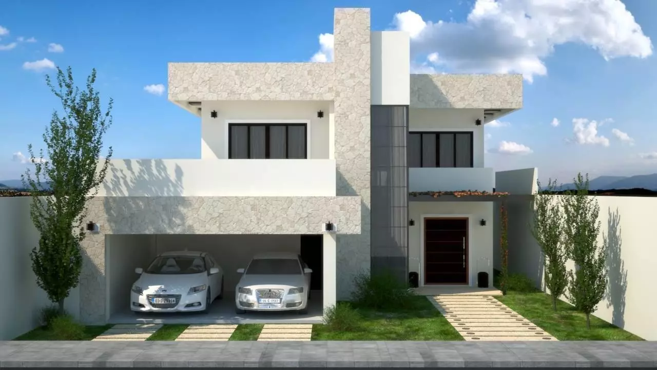 House SketchUP modeling and 3Ds MAX finishing Free 3D model