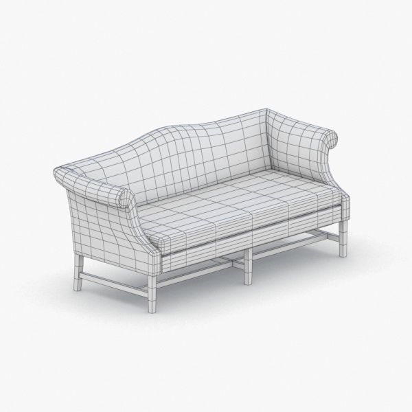 0199 - Sofa Low-poly 3D model_1