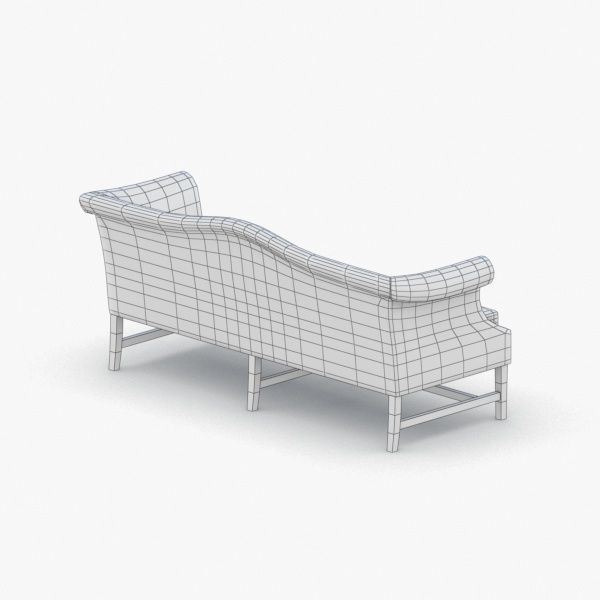 0199 - Sofa Low-poly 3D model_4