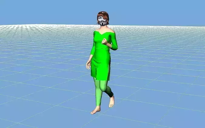 Hackeno the hacker girl Free 3D model