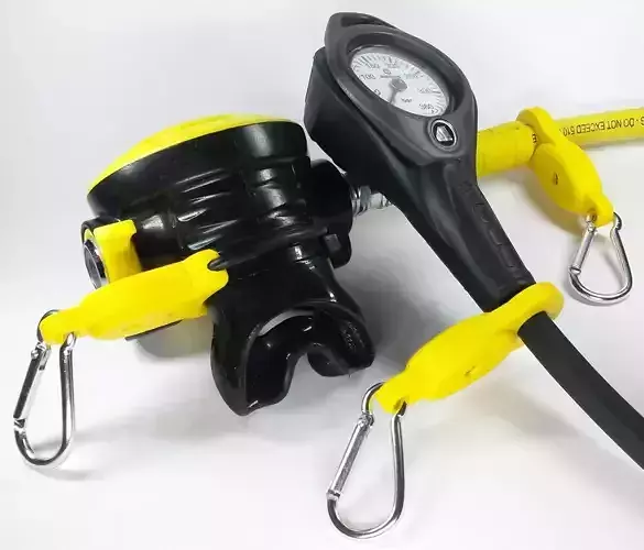 SCUBA - COMPLEX - LP And HP Hose Clip And Octopus O-RING Holder 3D print model