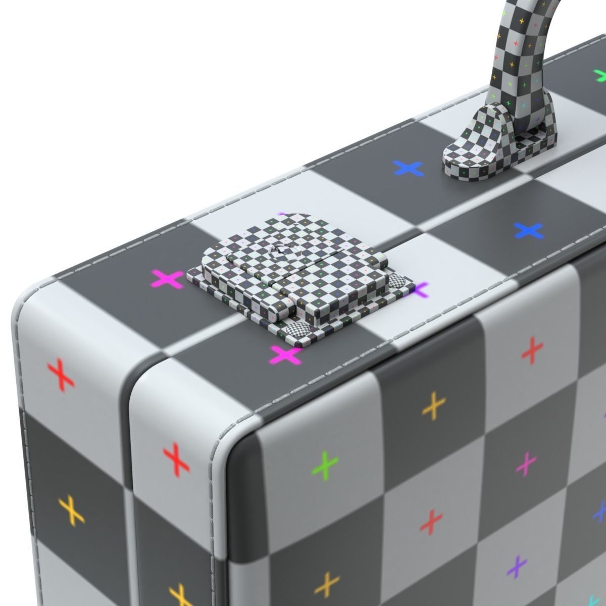 Leather Briefcase 3D model_9