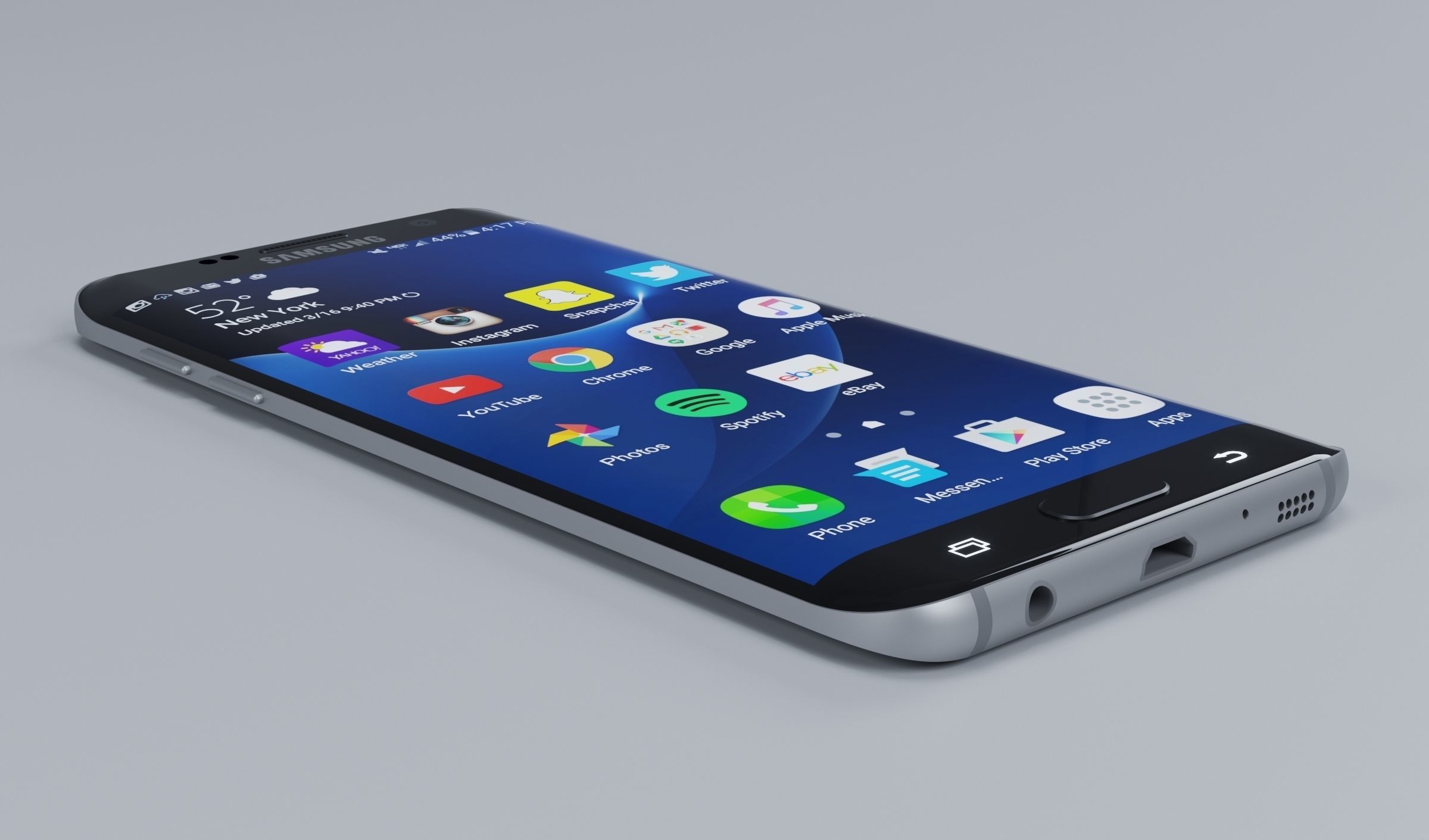 Samsung s7 edge Free 3D model_4