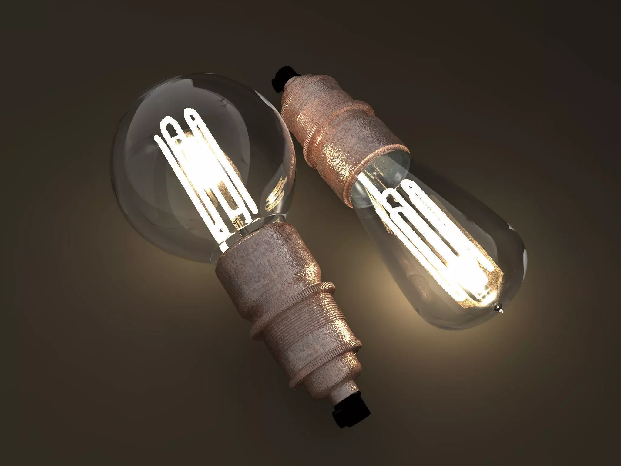 Eco-filament light bulbs combo 3D model_0