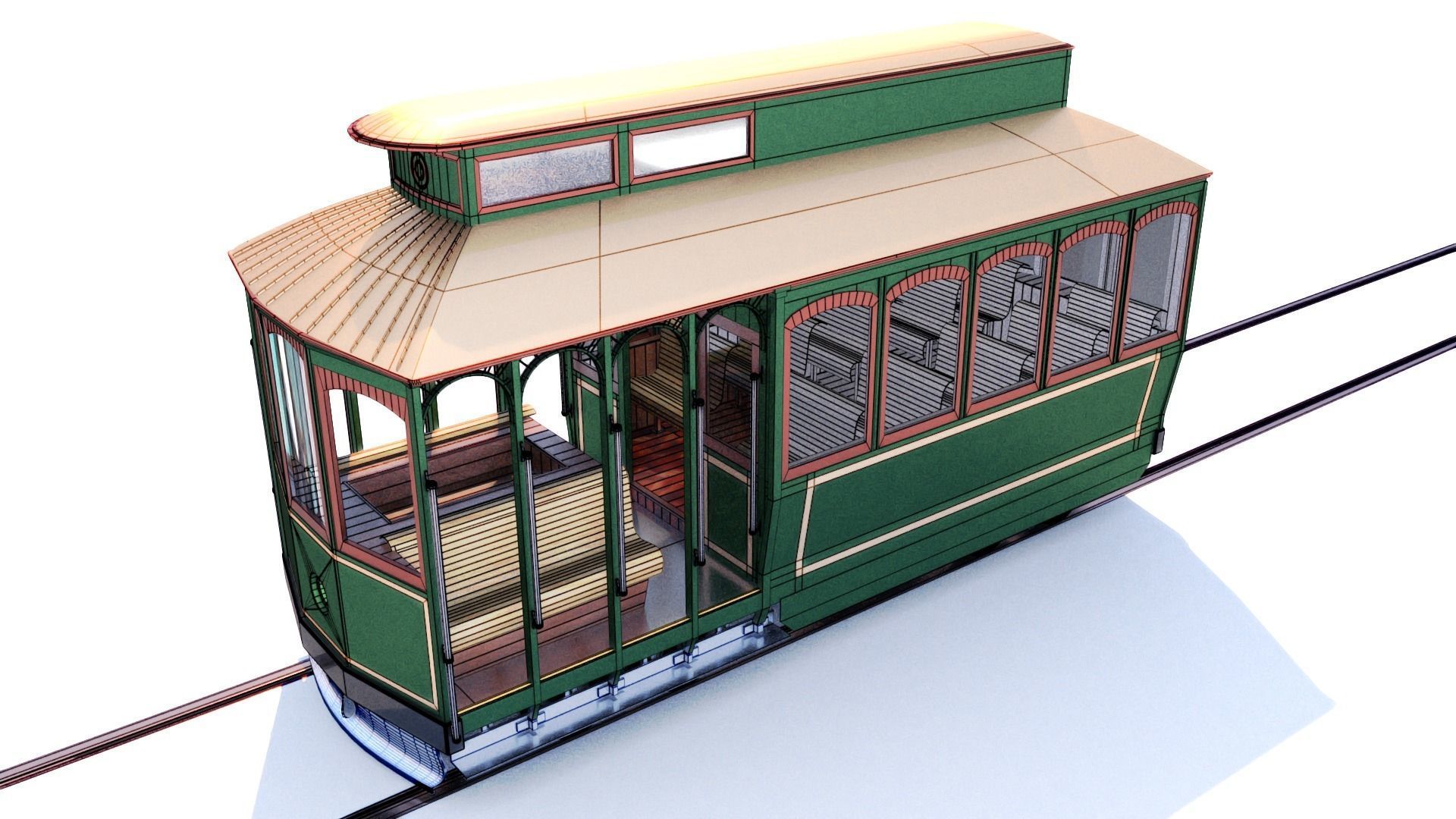 Street Tram 3D model_1
