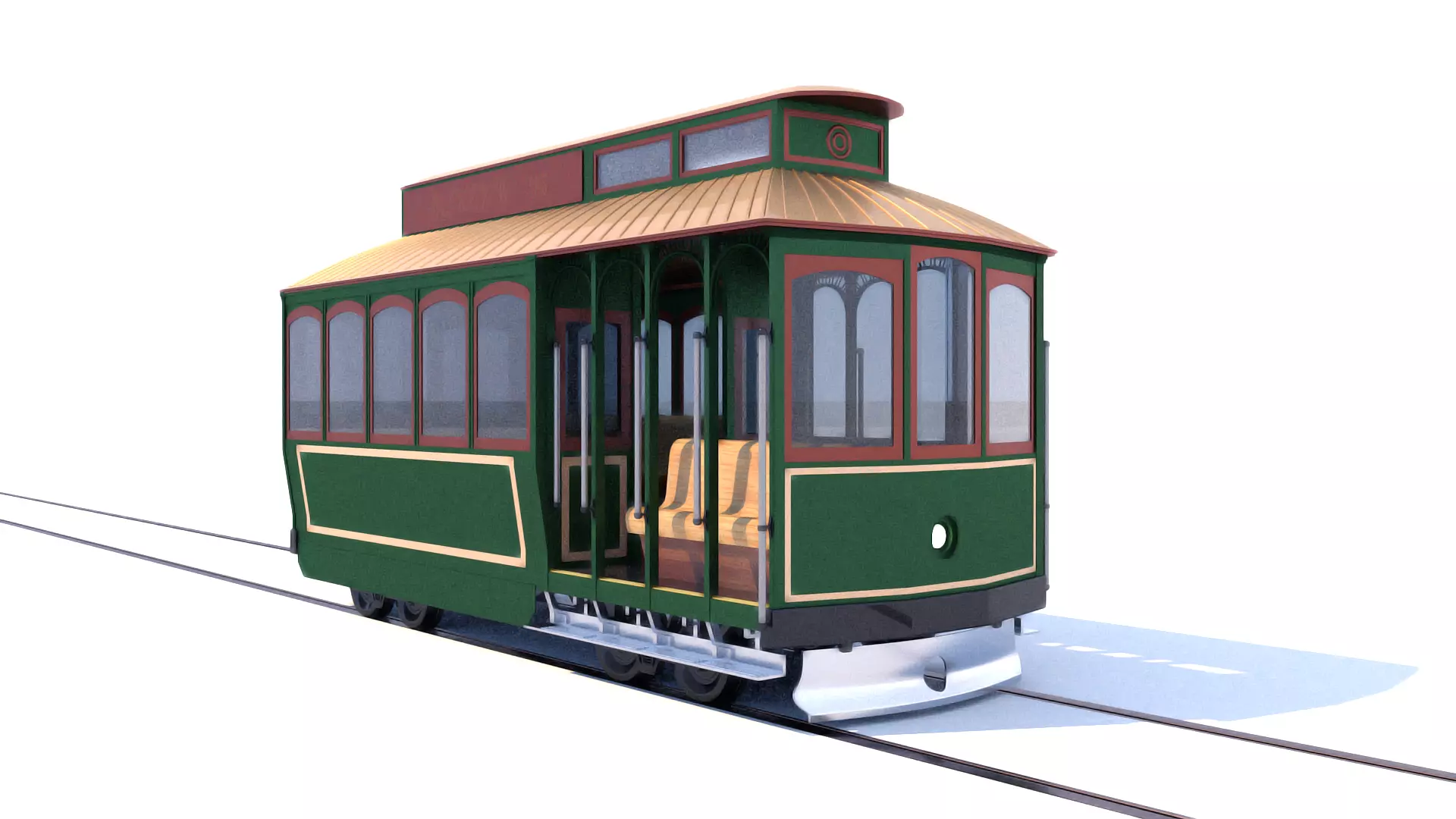Street Tram 3D model_0