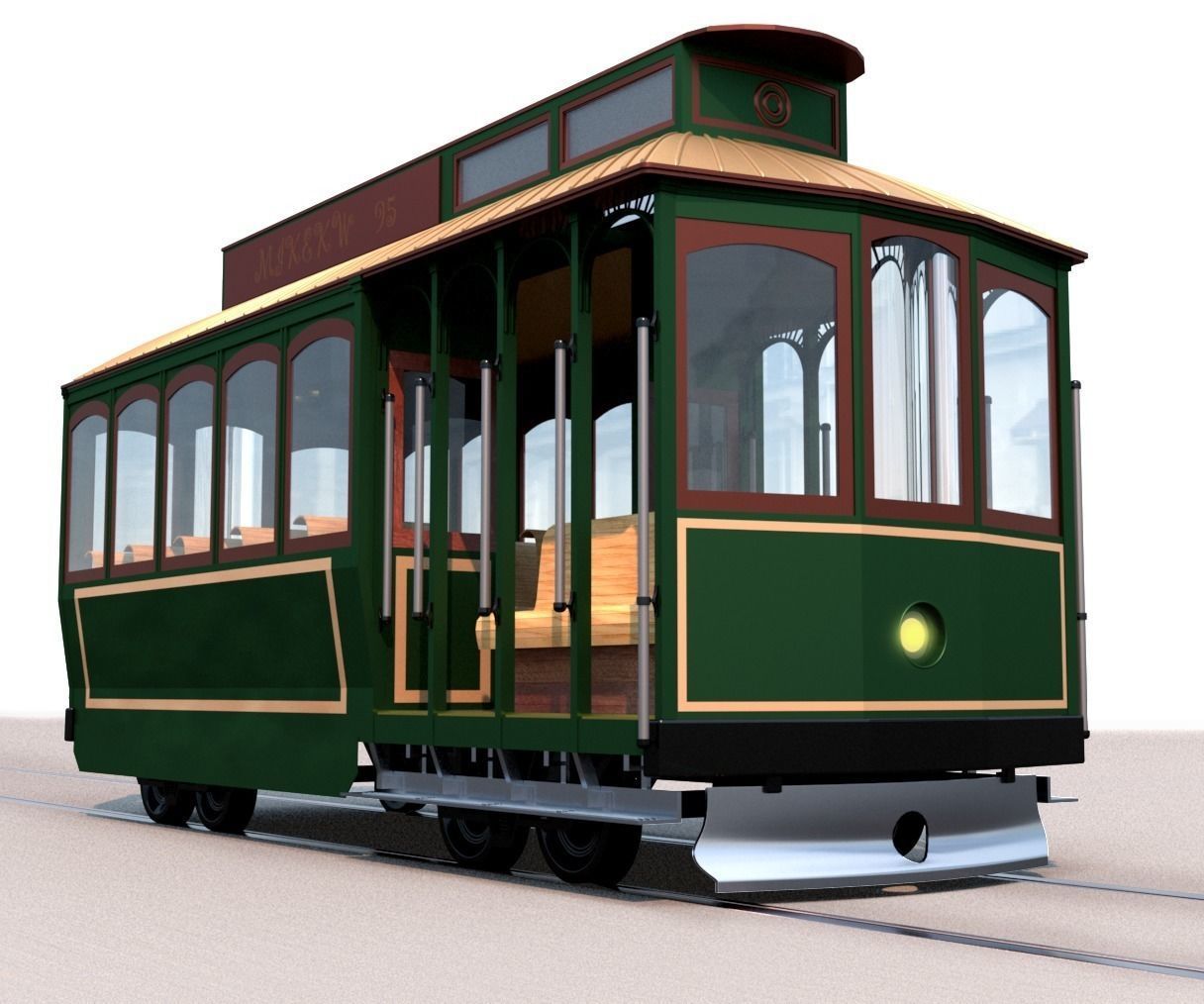Street Tram 3D model_10