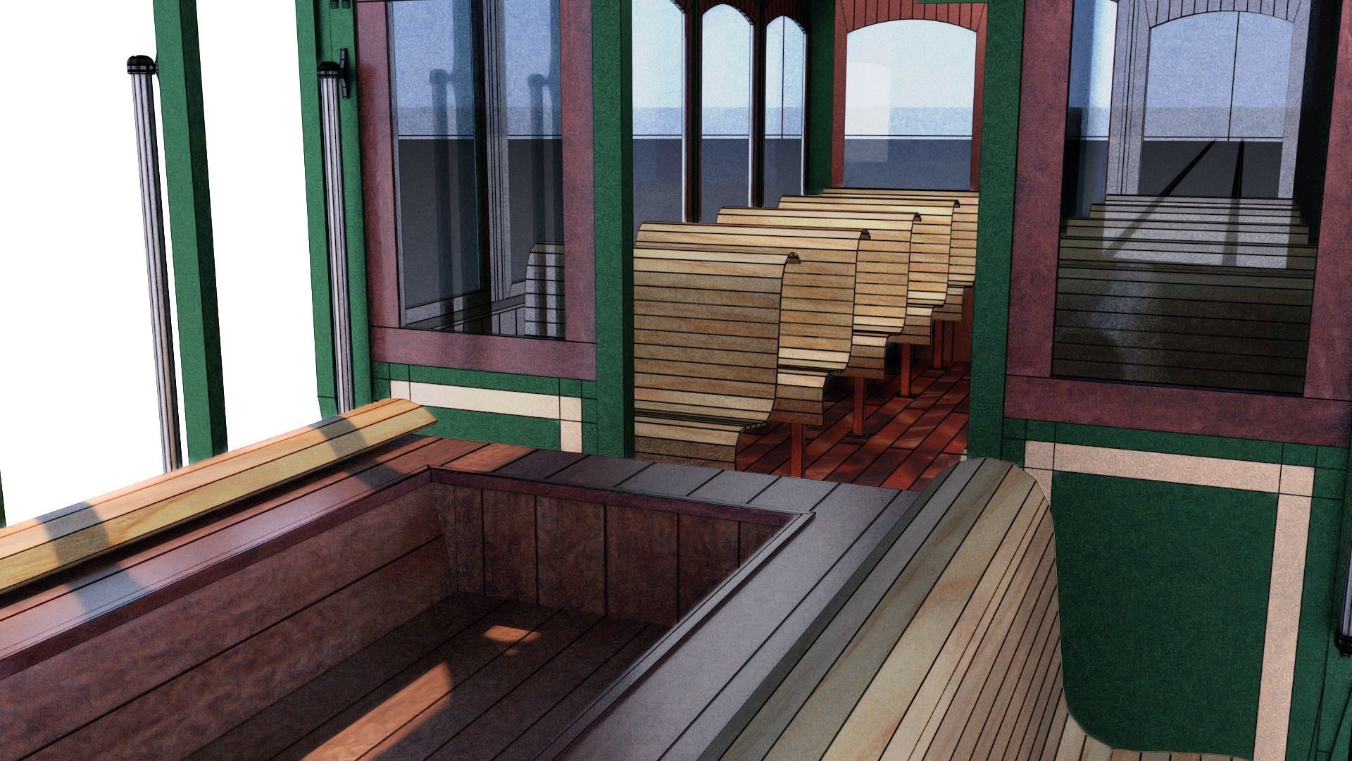 Street Tram 3D model_3