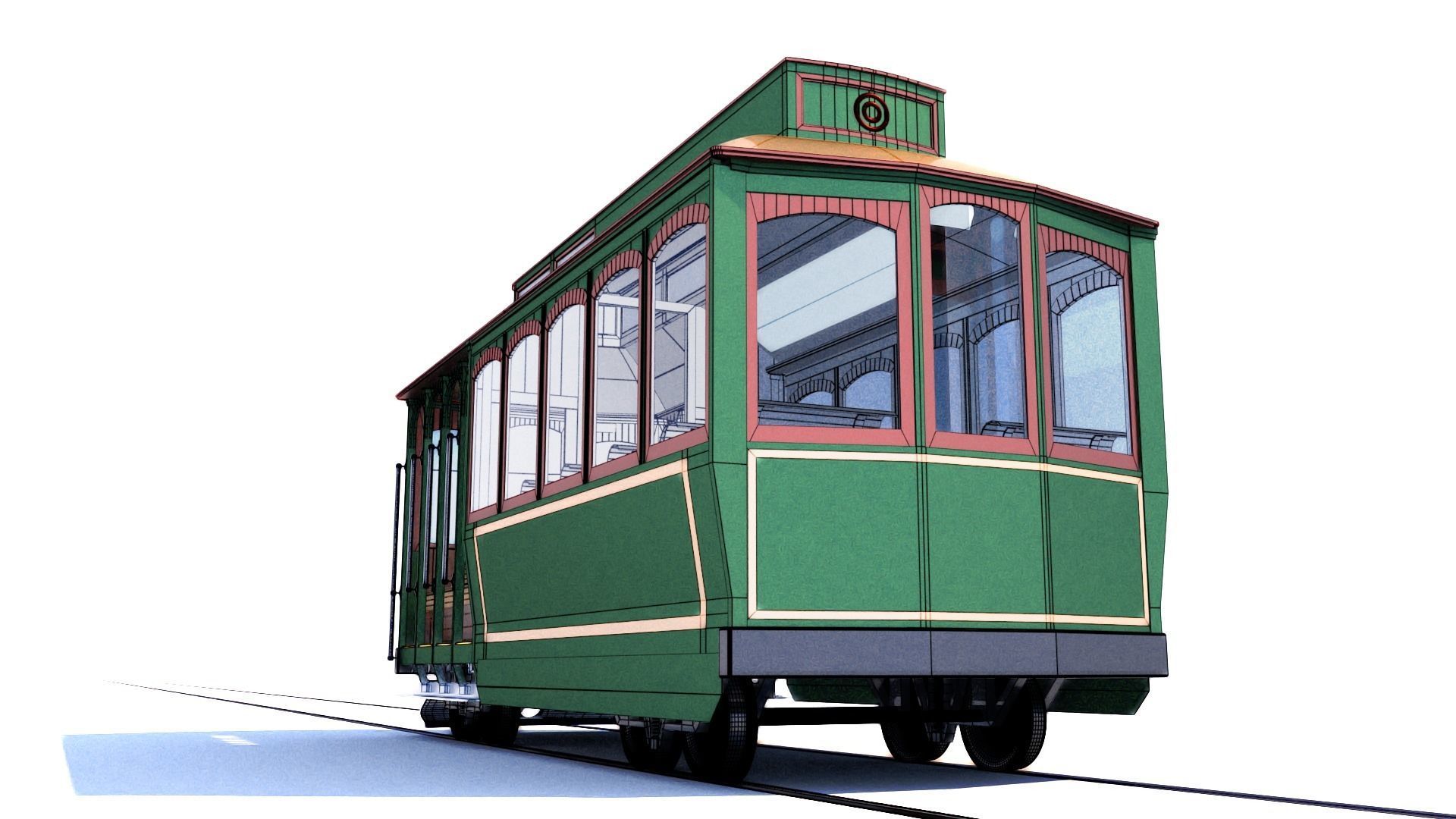 Street Tram 3D model_9