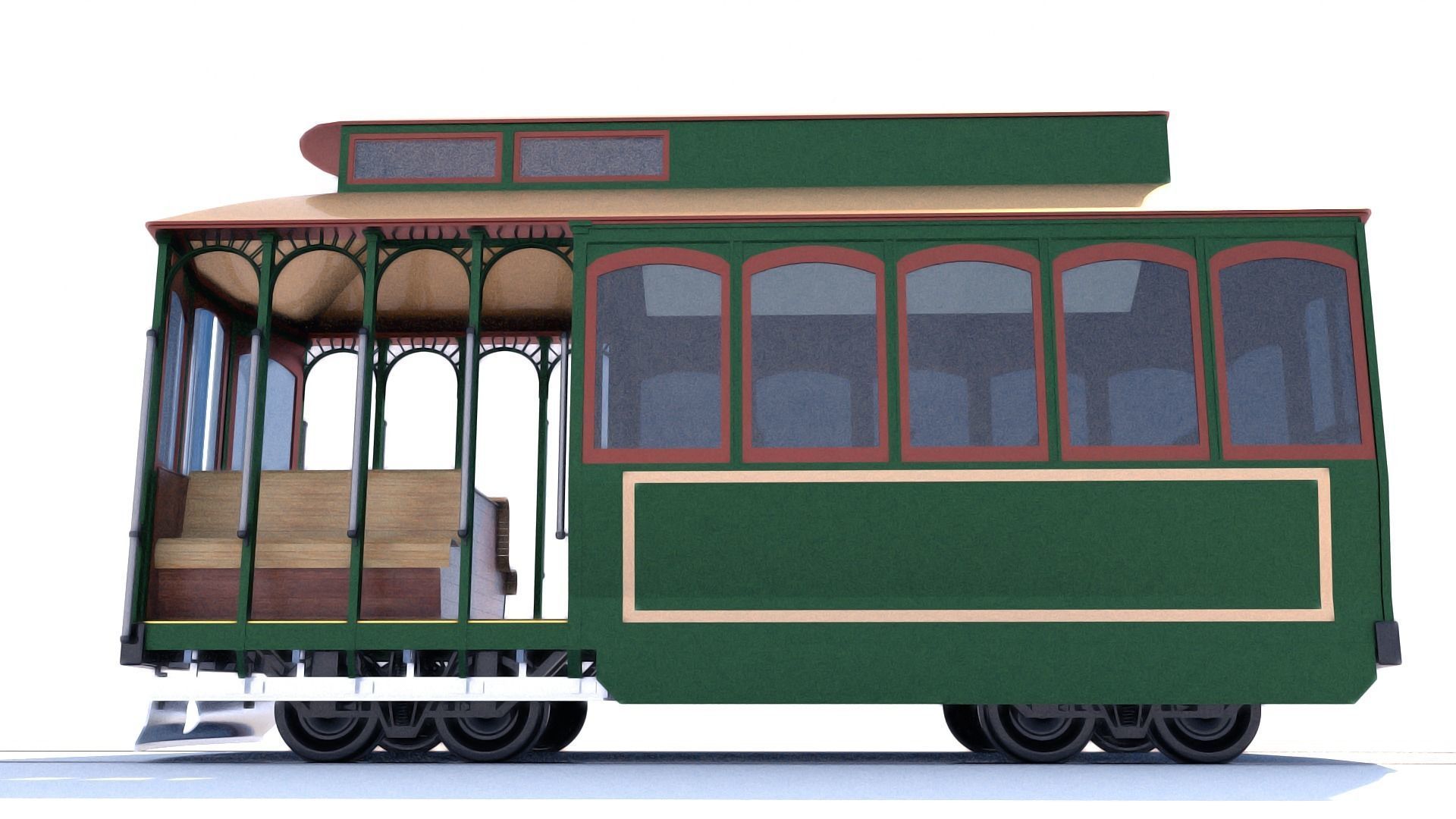 Street Tram 3D model_4