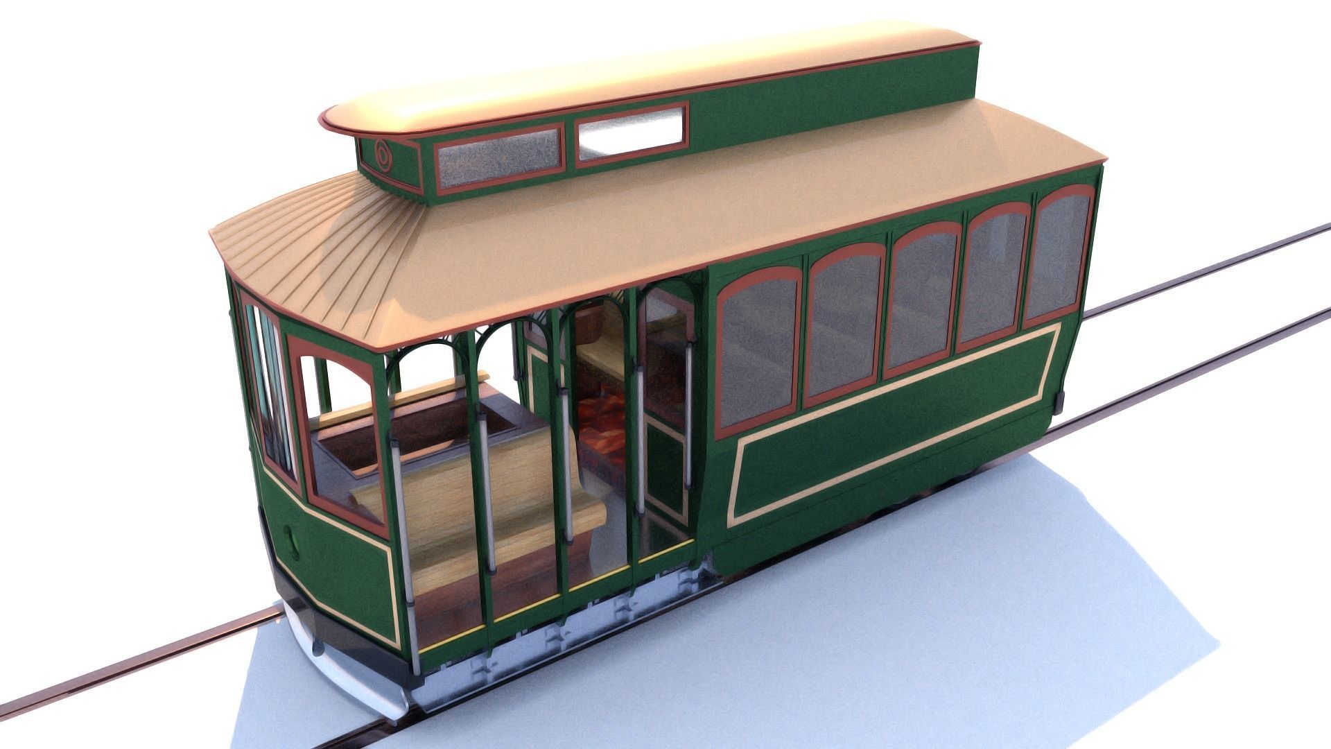 Street Tram 3D model_2