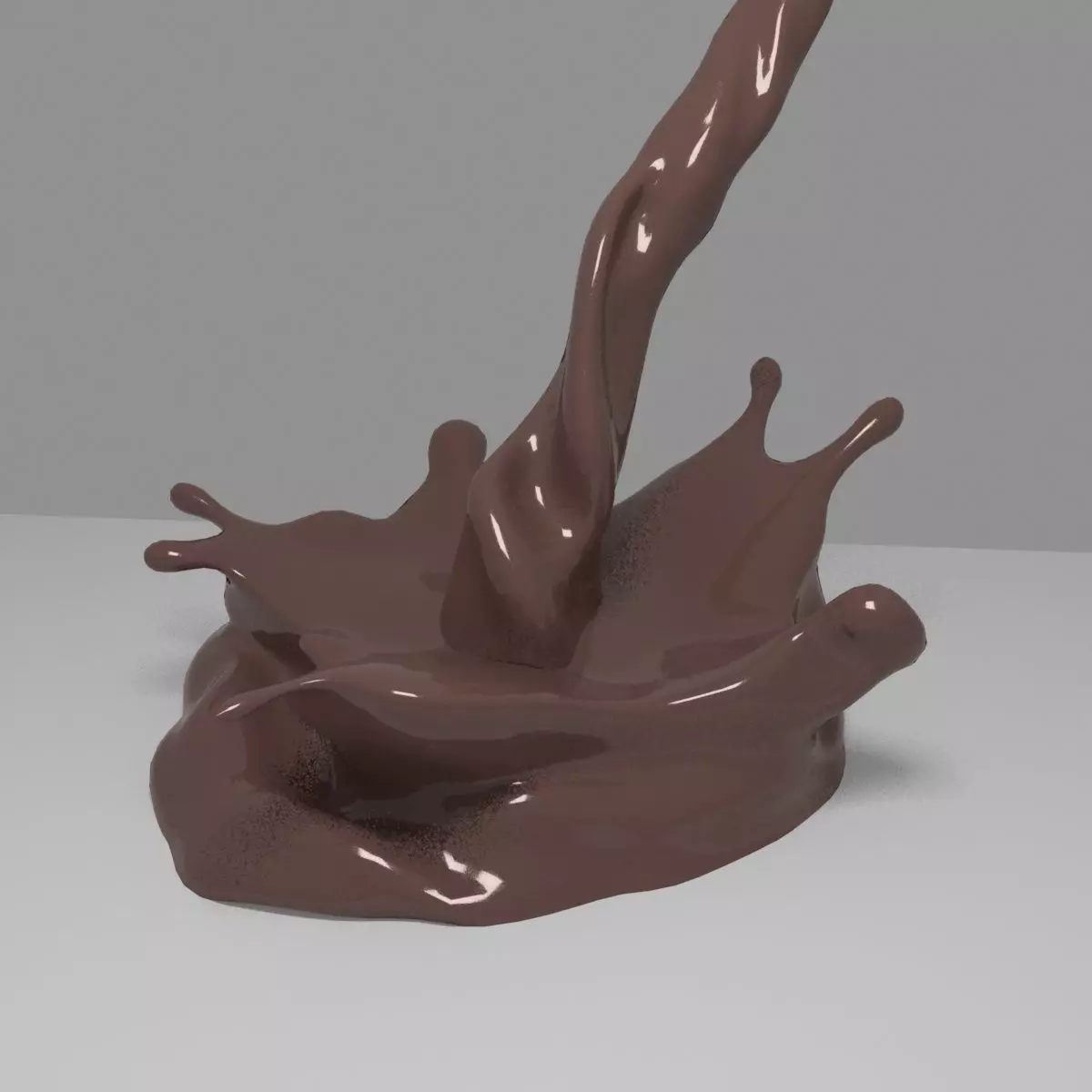 Chocolate Splash Low-poly 3D model_0