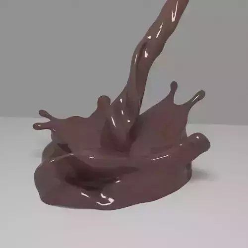 Chocolate Splash Low-poly 3D model