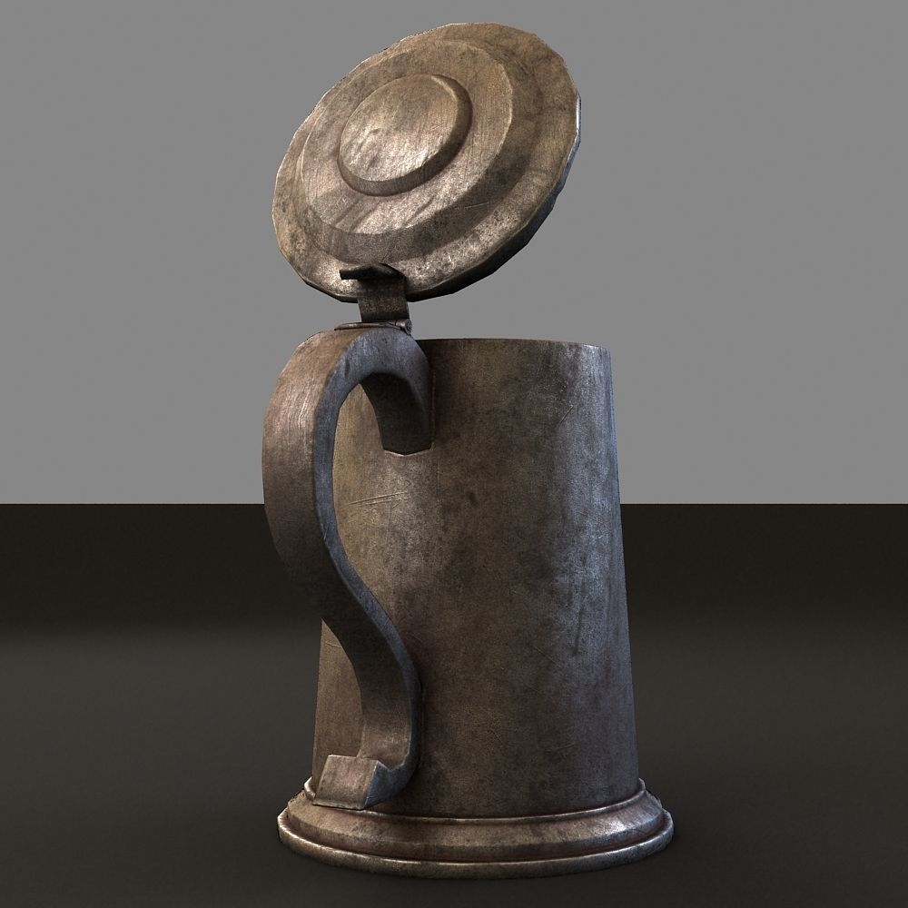 Metal cup 3D model_4