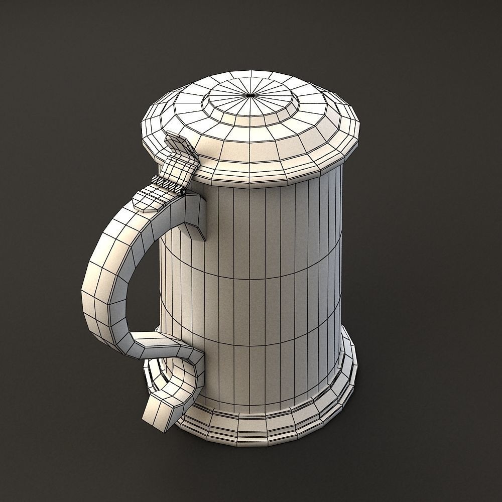 Metal cup 3D model_6