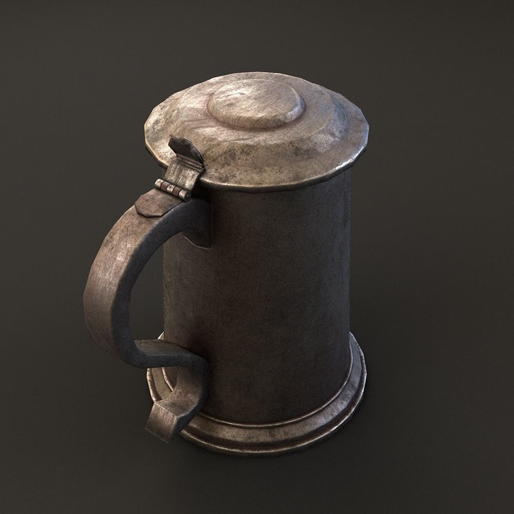 Metal cup 3D model_2