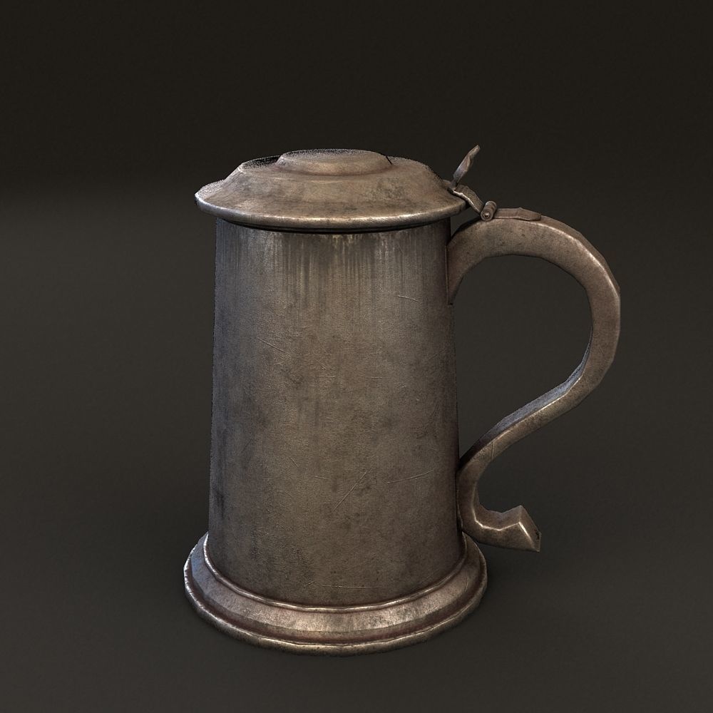Metal cup 3D model_1
