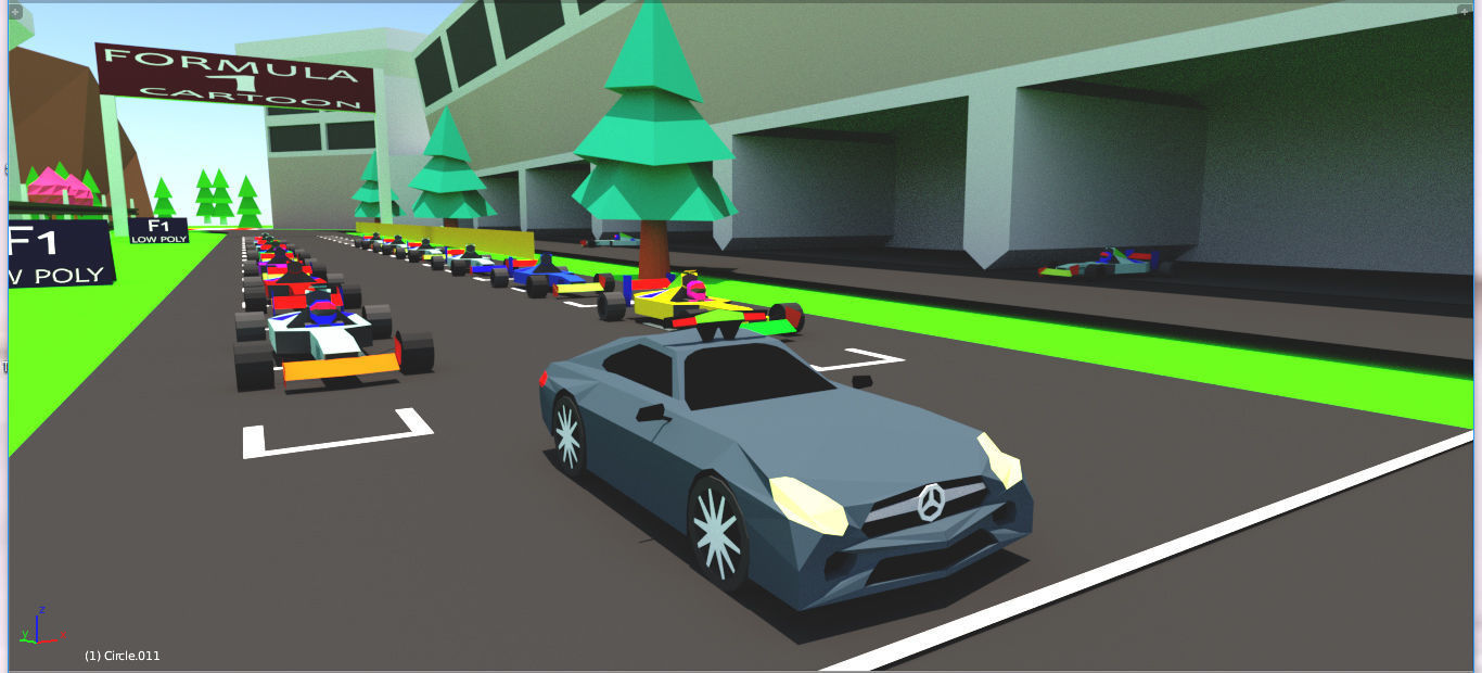 low poly formaula 1 car racer apk Low-poly 3D model_3