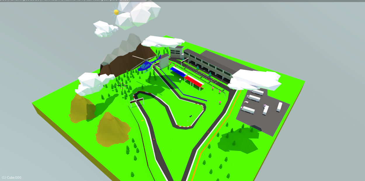 low poly formaula 1 car racer apk Low-poly 3D model_10