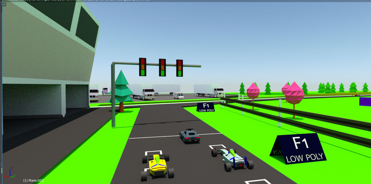 low poly formaula 1 car racer apk Low-poly 3D model_2