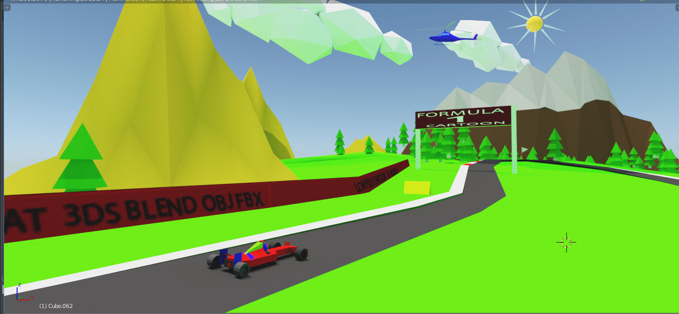 low poly formaula 1 car racer apk Low-poly 3D model_7