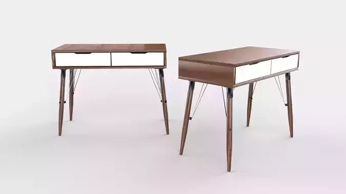 Mid Century Modern Desk 3D model
