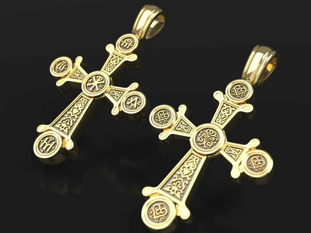 Crizma ortodox cross 3D print model_4