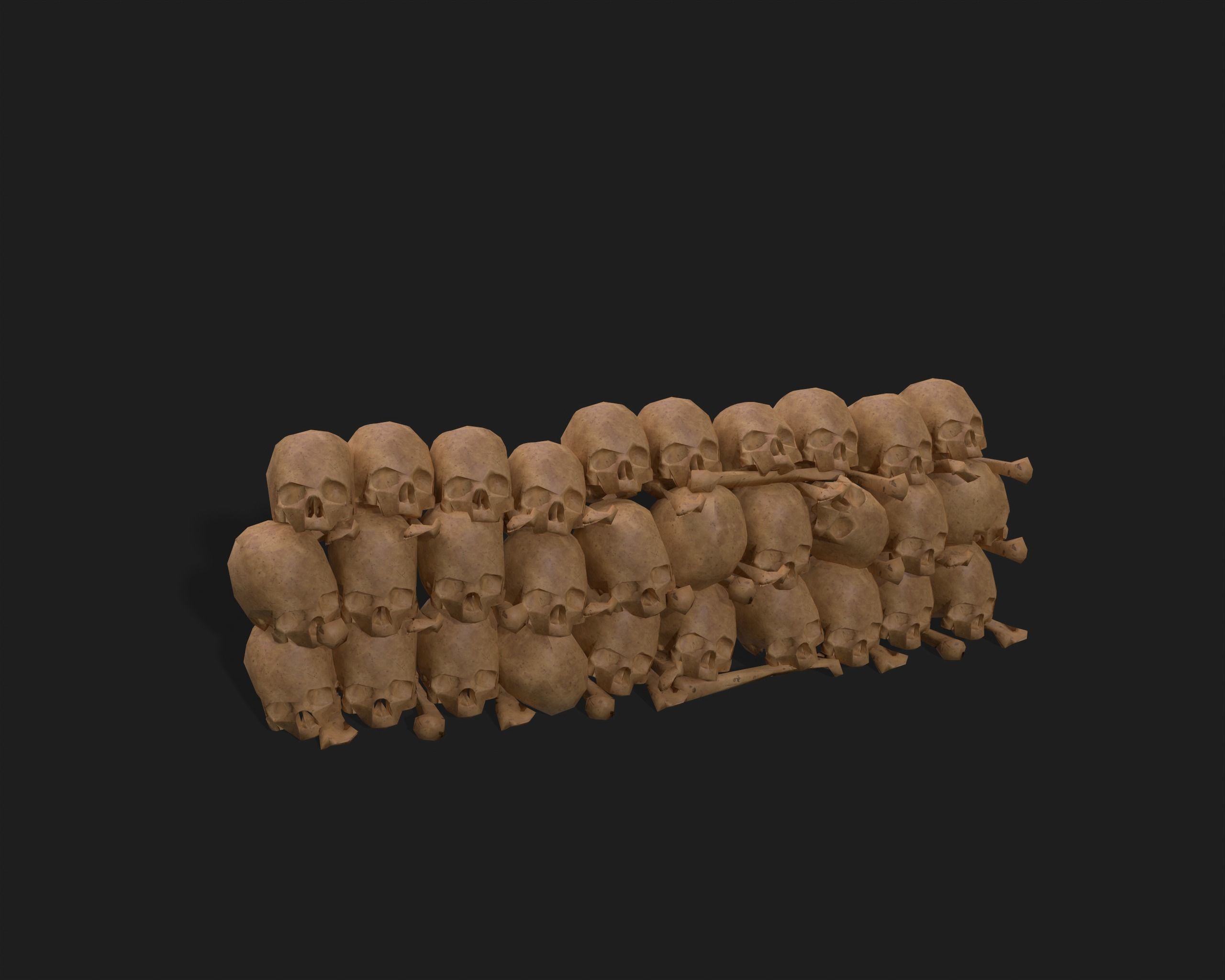 PBR Assets - Crypt Props for Horror Environments Low-poly 3D model_27