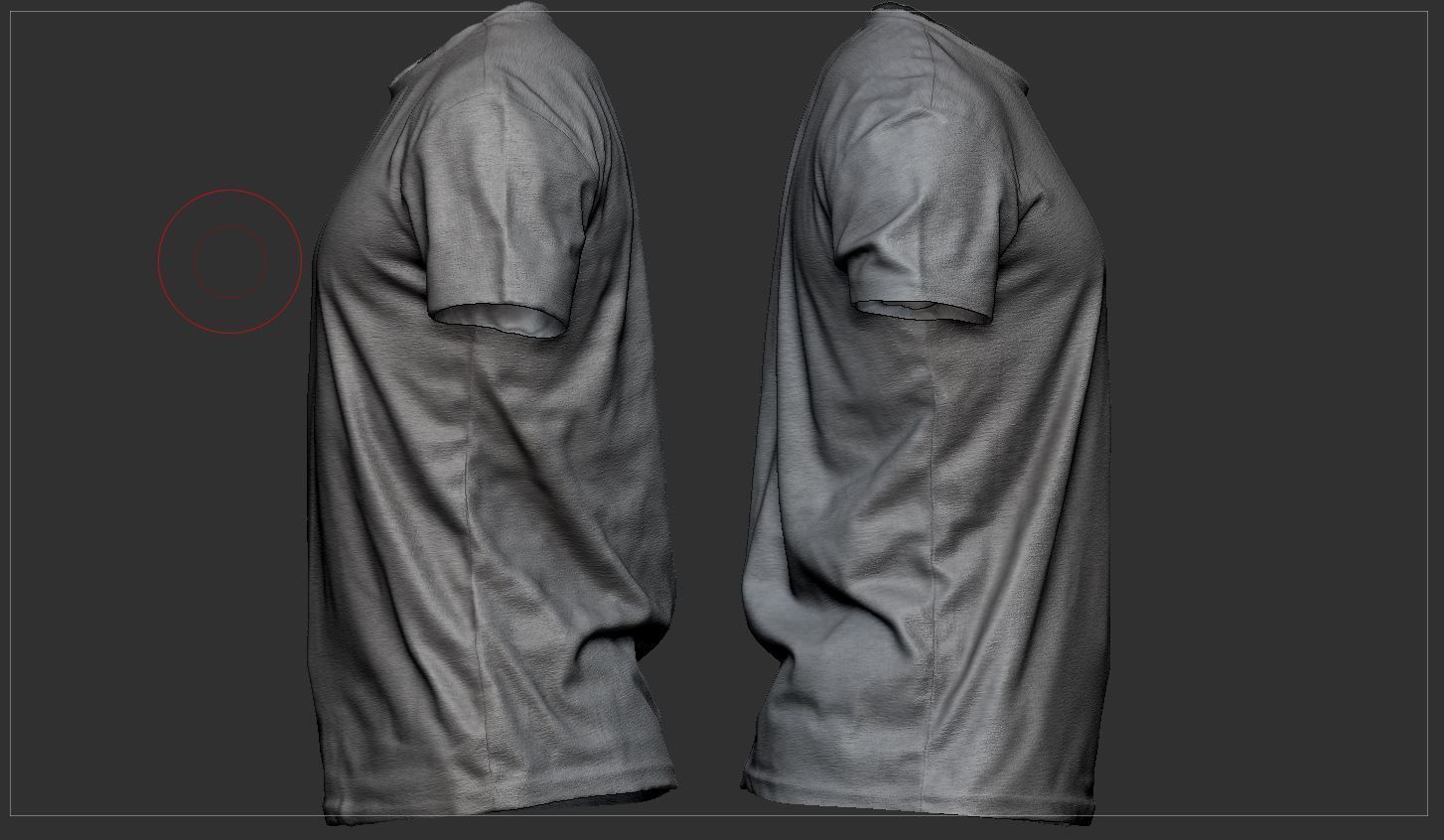 T Shirt front and - Low-poly 3D model_5