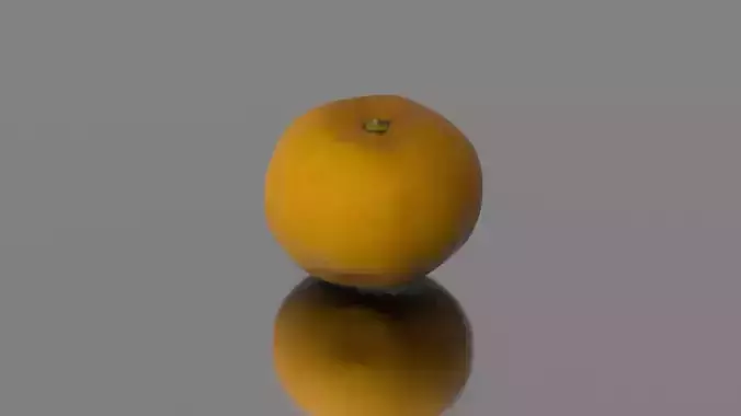 Mandarin fruit Low-poly 3D model