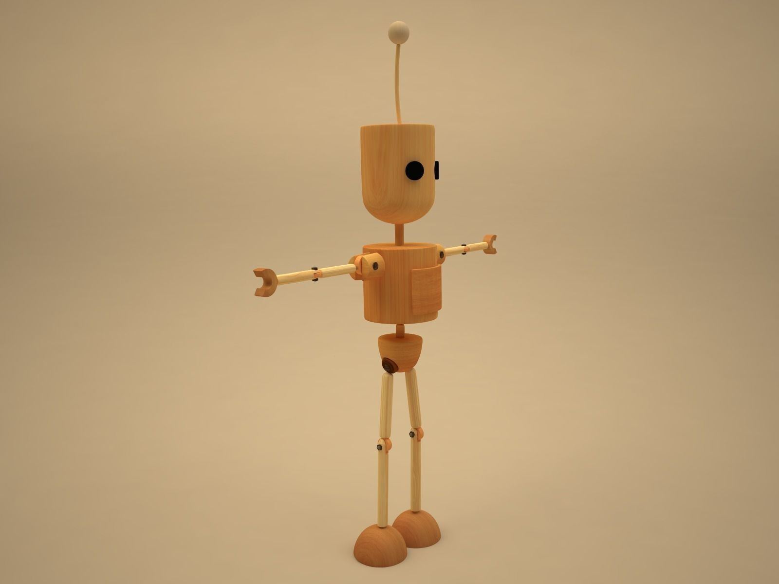 Blake - cartoon character Low-poly 3D model_4