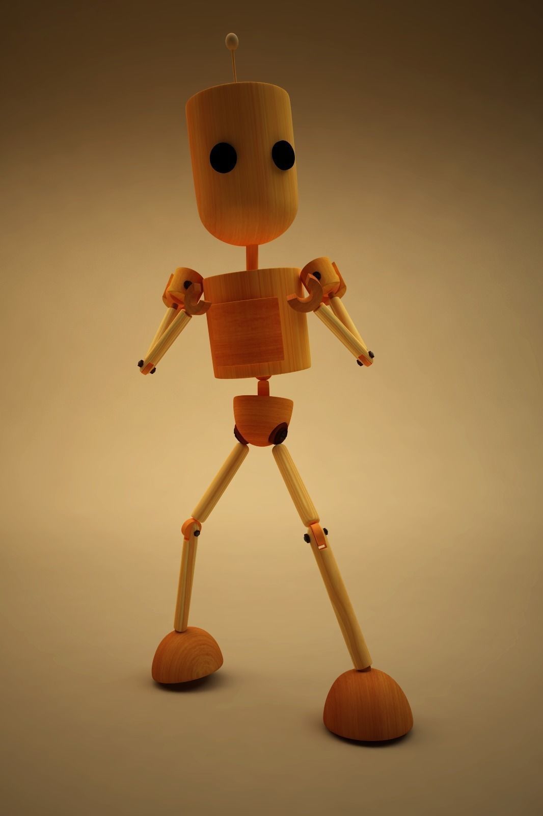 Blake - cartoon character Low-poly 3D model_0