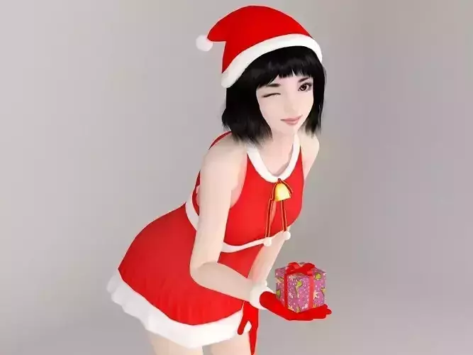 Kayoko Christmas pose 01