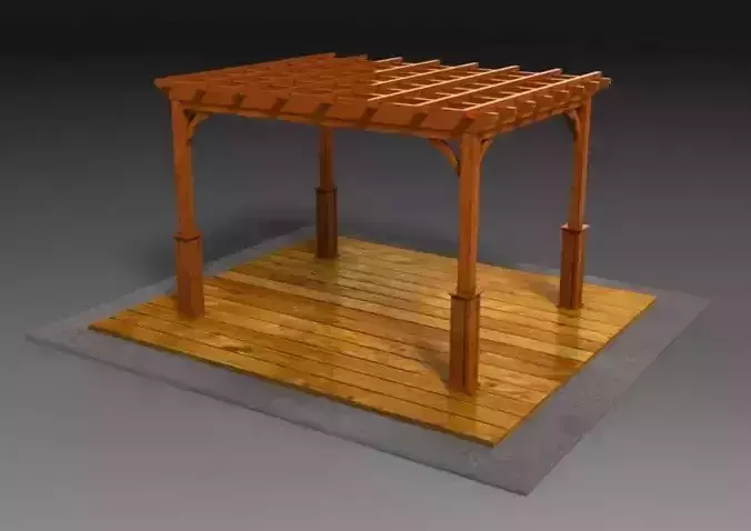Cherry Pergola 3D model