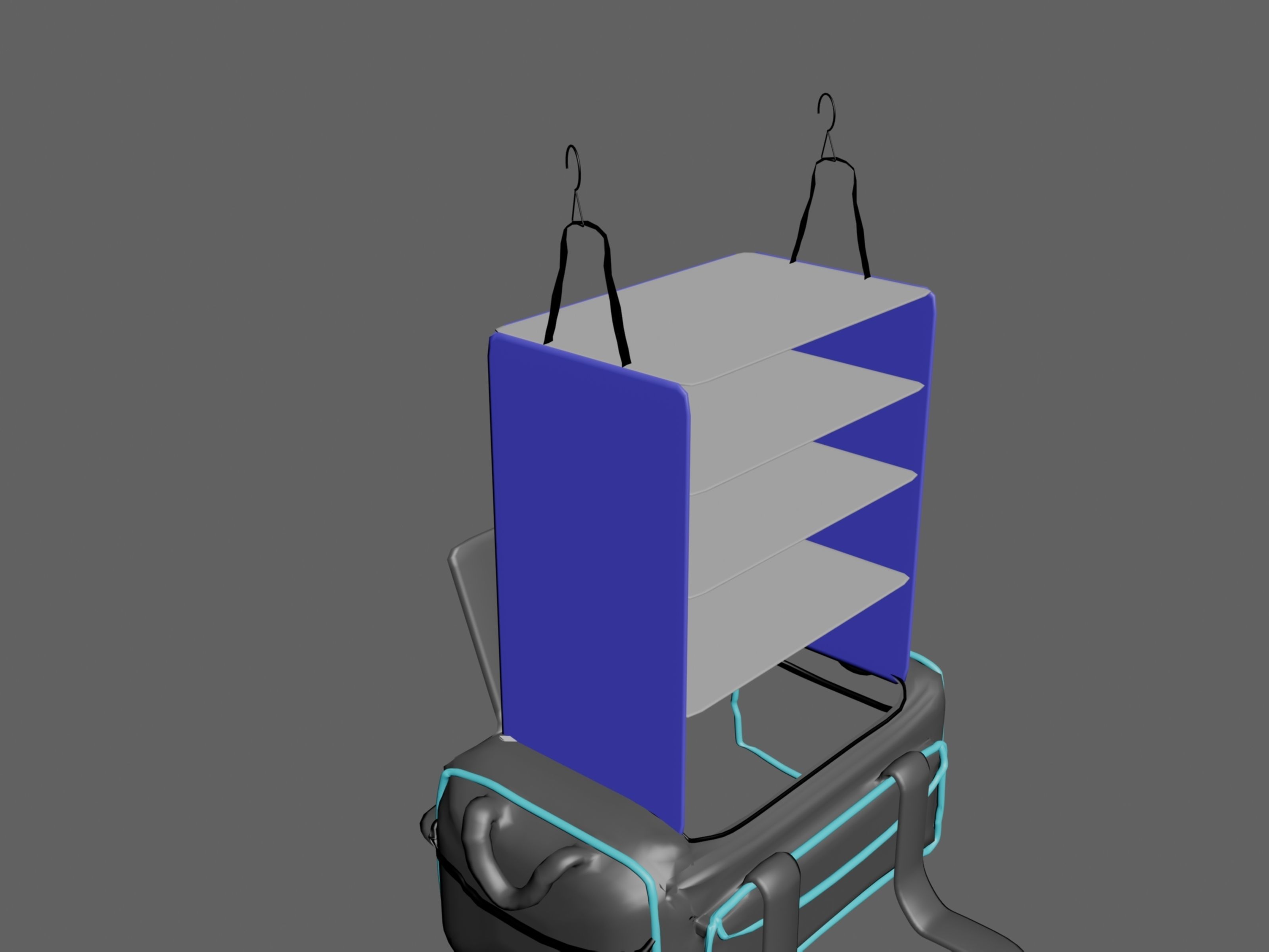 Luggage Bag Low-poly 3D model_3
