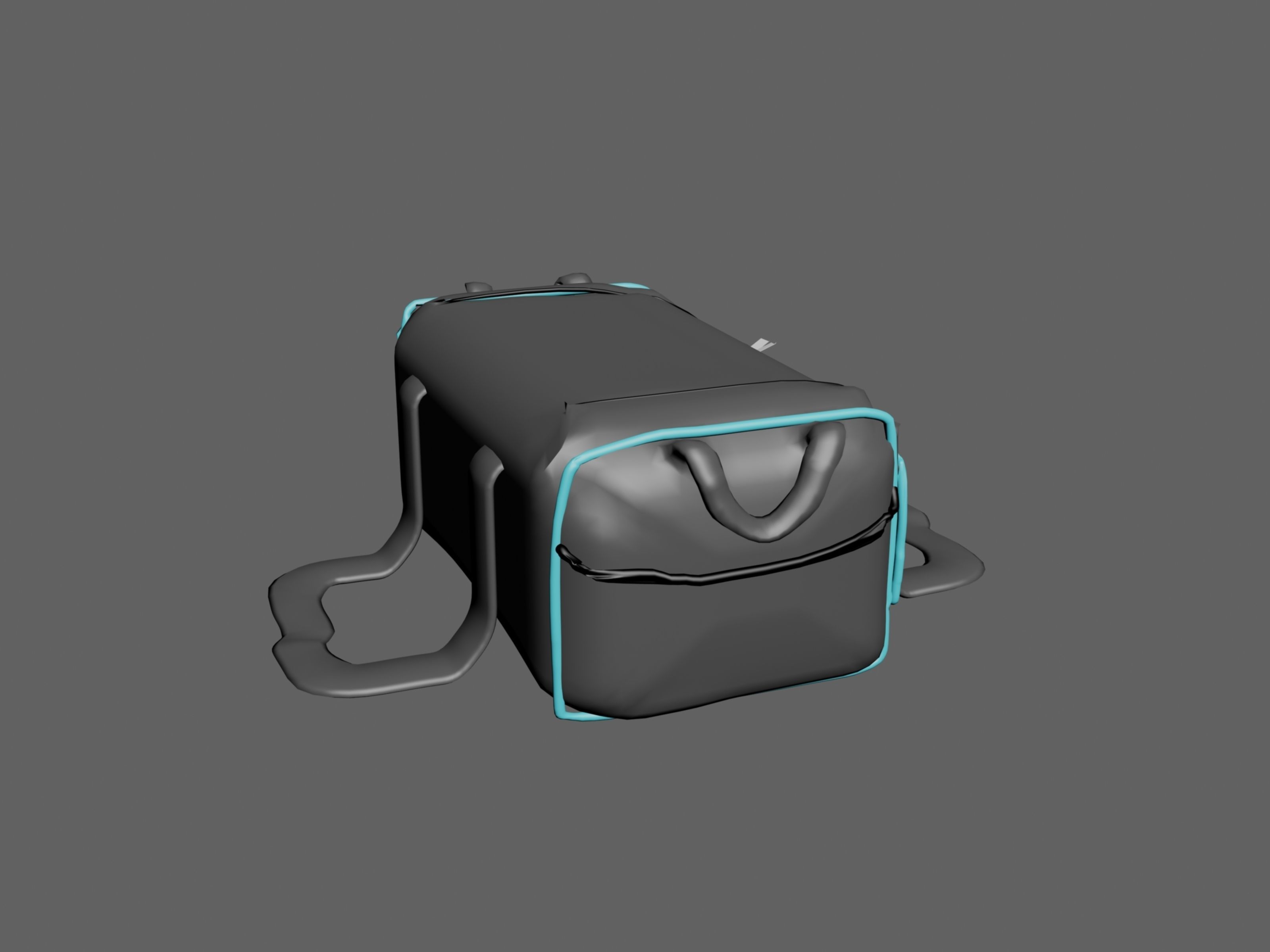 Luggage Bag Low-poly 3D model_1