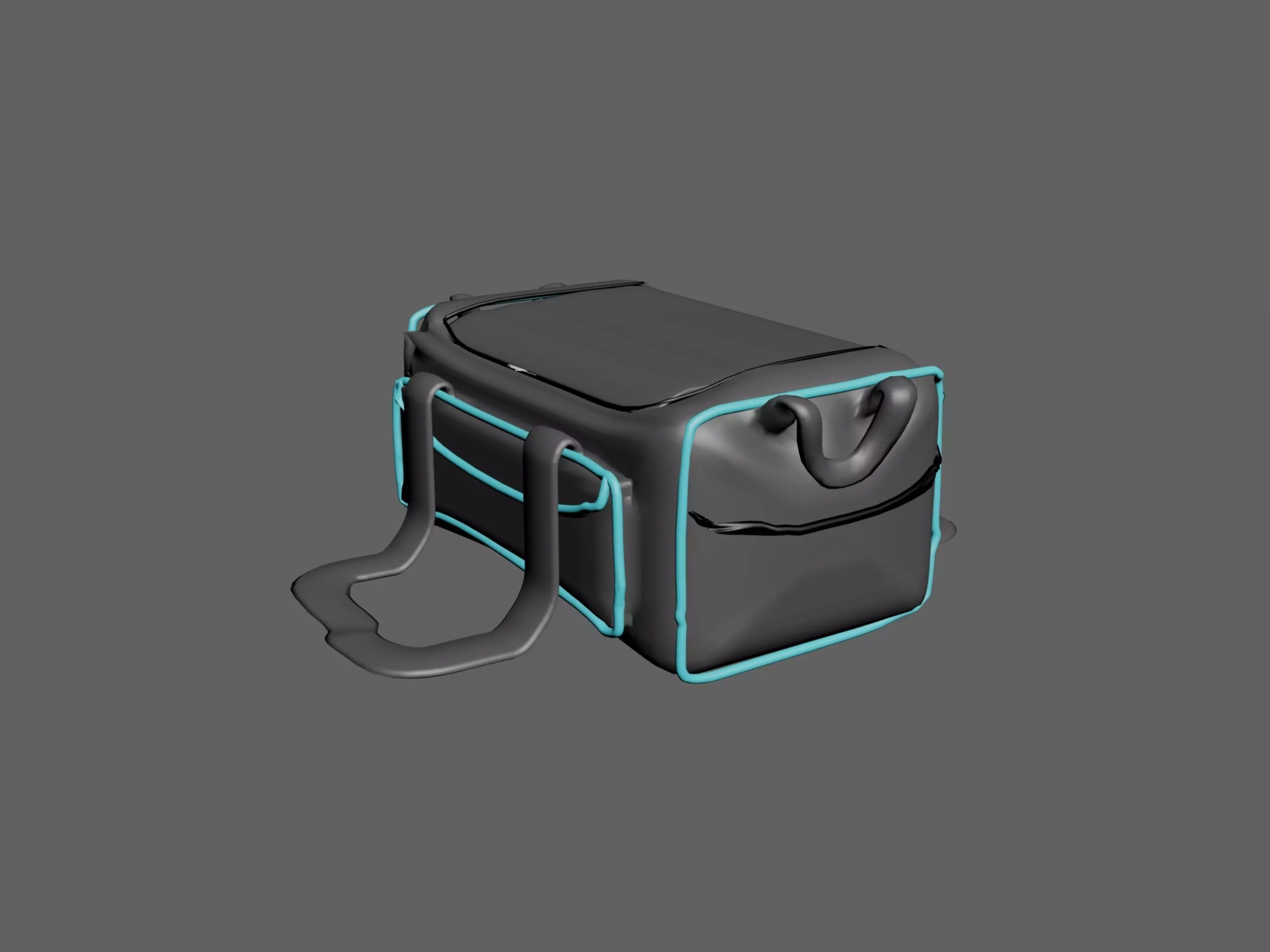 Luggage Bag Low-poly 3D model_0