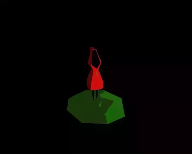Little Red Low-poly 3D model