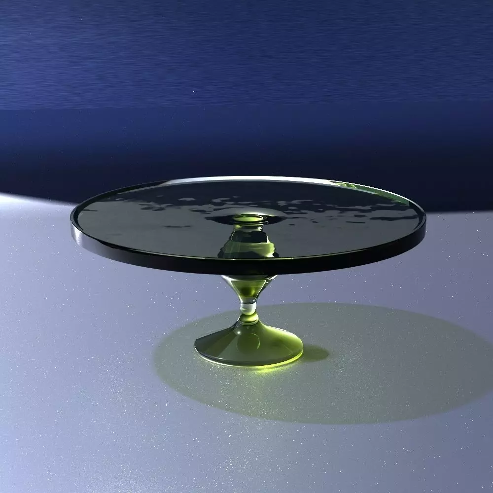 Crystal cake stand Low-poly 3D model_0