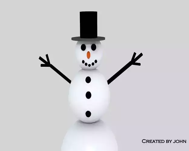 Snowman in top hat