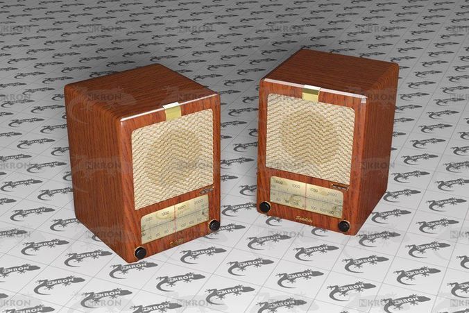 Old radio Free low-poly 3D model