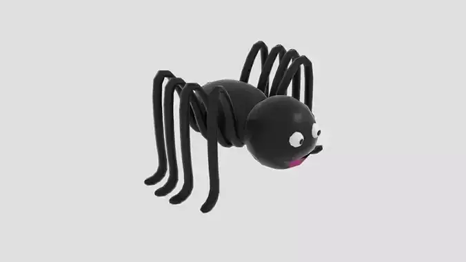  Cartoon Simple Spider  Free low-poly 3D model