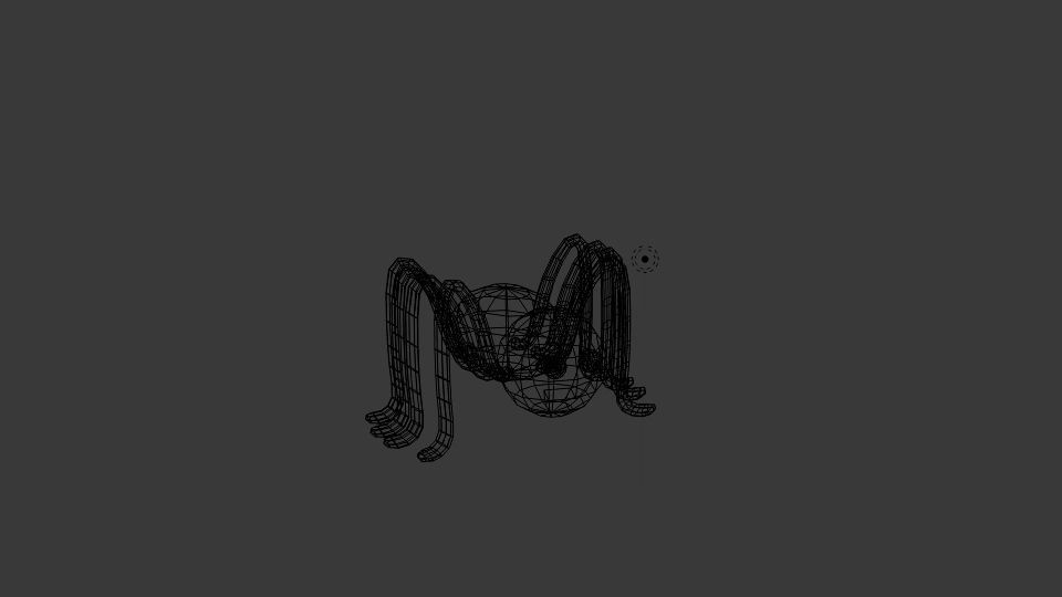 Cartoon Simple Spider Free low-poly 3D model_1